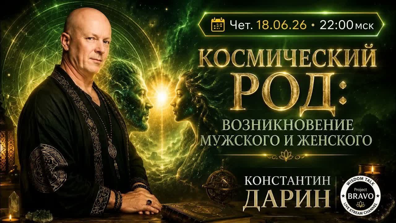 Космический род: возникновение мужского и женского | Константин Дарин на канале на Project Bravo от 18.06.2026